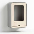 Wall-mounted storage cabinet with wood and metal finish 50 x 30 x 15cm