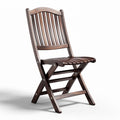 Folding wooden chair for indoor and outdoor use in dark brown finish